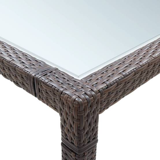 ComfortXL - Grande Table à Manger de Jardin Ovale en Résine Tressée Marron pour 8-10 Personnes, 200x150 cm – ComfortXL Outdoor Living - Image 3
