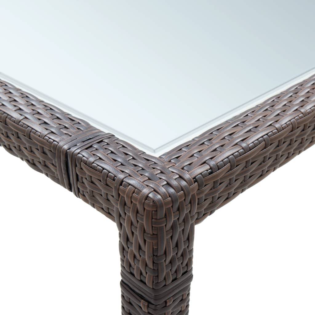 ComfortXL - Grande Table à Manger de Jardin Ovale en Résine Tressée Marron pour 8-10 Personnes, 200x150 cm – ComfortXL Outdoor Living - Image 3