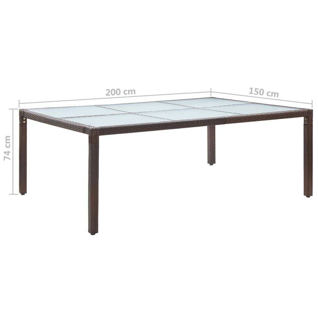ComfortXL - Grande Table à Manger de Jardin Ovale en Résine Tressée Marron pour 8-10 Personnes, 200x150 cm – ComfortXL Outdoor Living - Image 5
