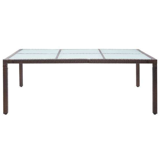ComfortXL - Grande Table à Manger de Jardin Ovale en Résine Tressée Marron pour 8-10 Personnes, 200x150 cm – ComfortXL Outdoor Living - Image 2