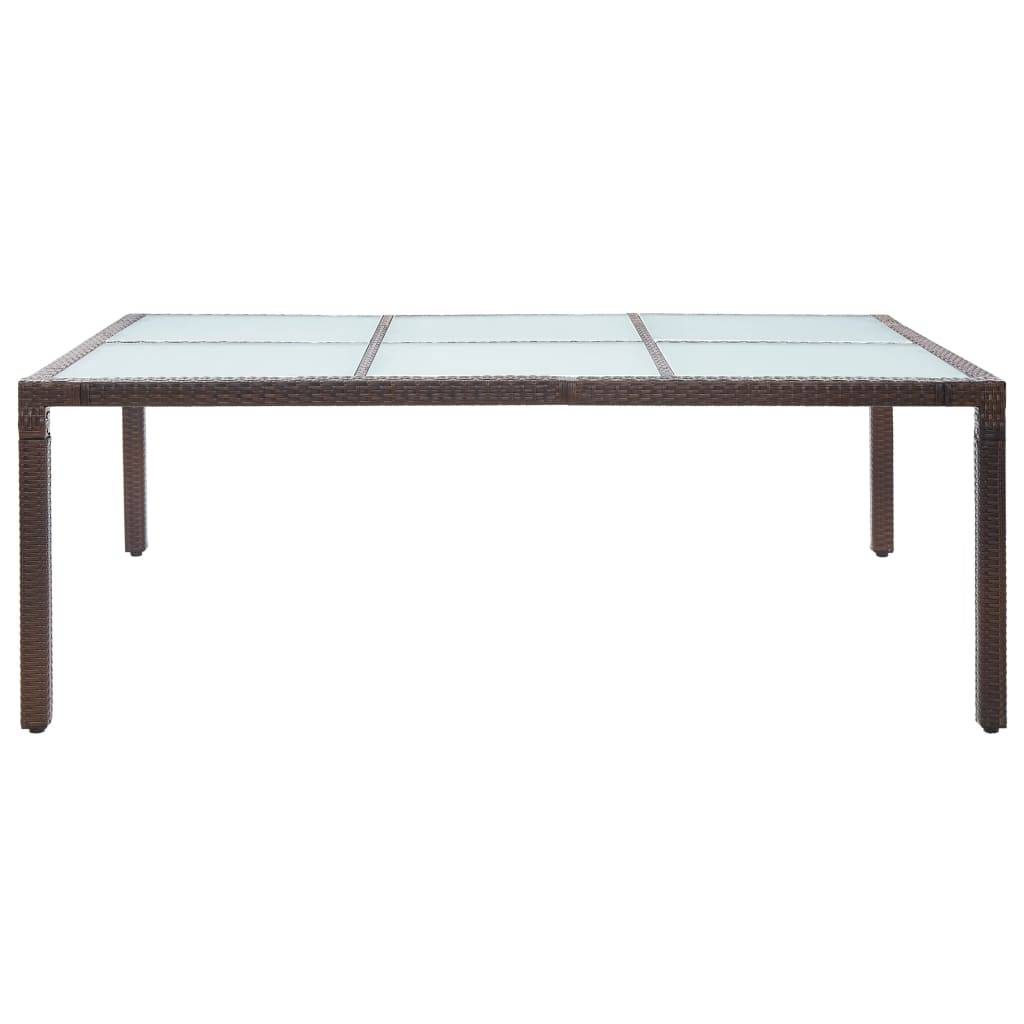 ComfortXL - Grande Table à Manger de Jardin Ovale en Résine Tressée Marron pour 8-10 Personnes, 200x150 cm – ComfortXL Outdoor Living - Image 2