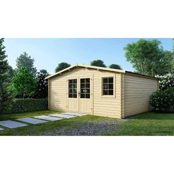 Altanka - Abri de jardin en bois - 25m2 - 5x5m - Ep. 28mm - Couleur: naturel - DOM591 - ALTANKA - Imagen 2