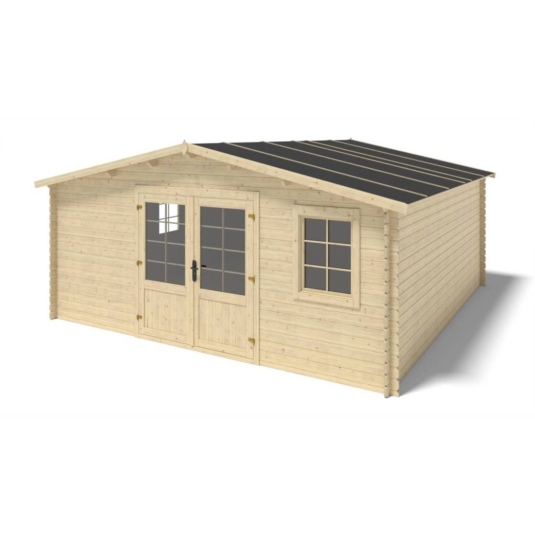 Altanka - Abri de jardin en bois - 25m2 - 5x5m - Ep. 28mm - Couleur: naturel - DOM591 - ALTANKA - Imagen 1