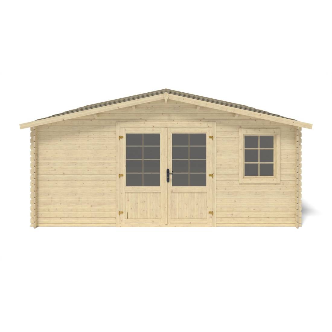 Altanka - Abri de jardin en bois - 25m2 - 5x5m - Ep. 28mm - Couleur: naturel - DOM591 - ALTANKA - Imagen 6