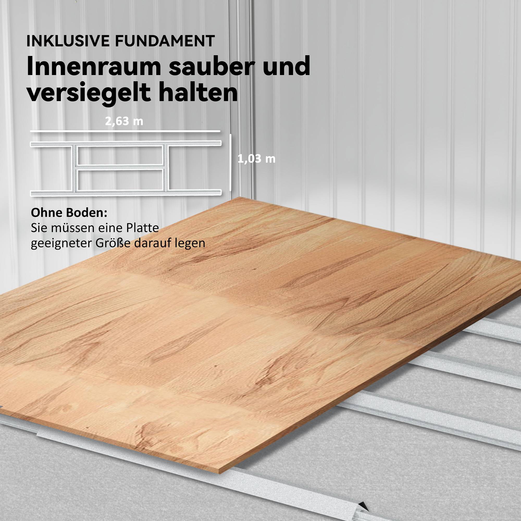 Abri outillage métal portes coulissantes fenêtres aération 277x195x192cm gris - Image 9