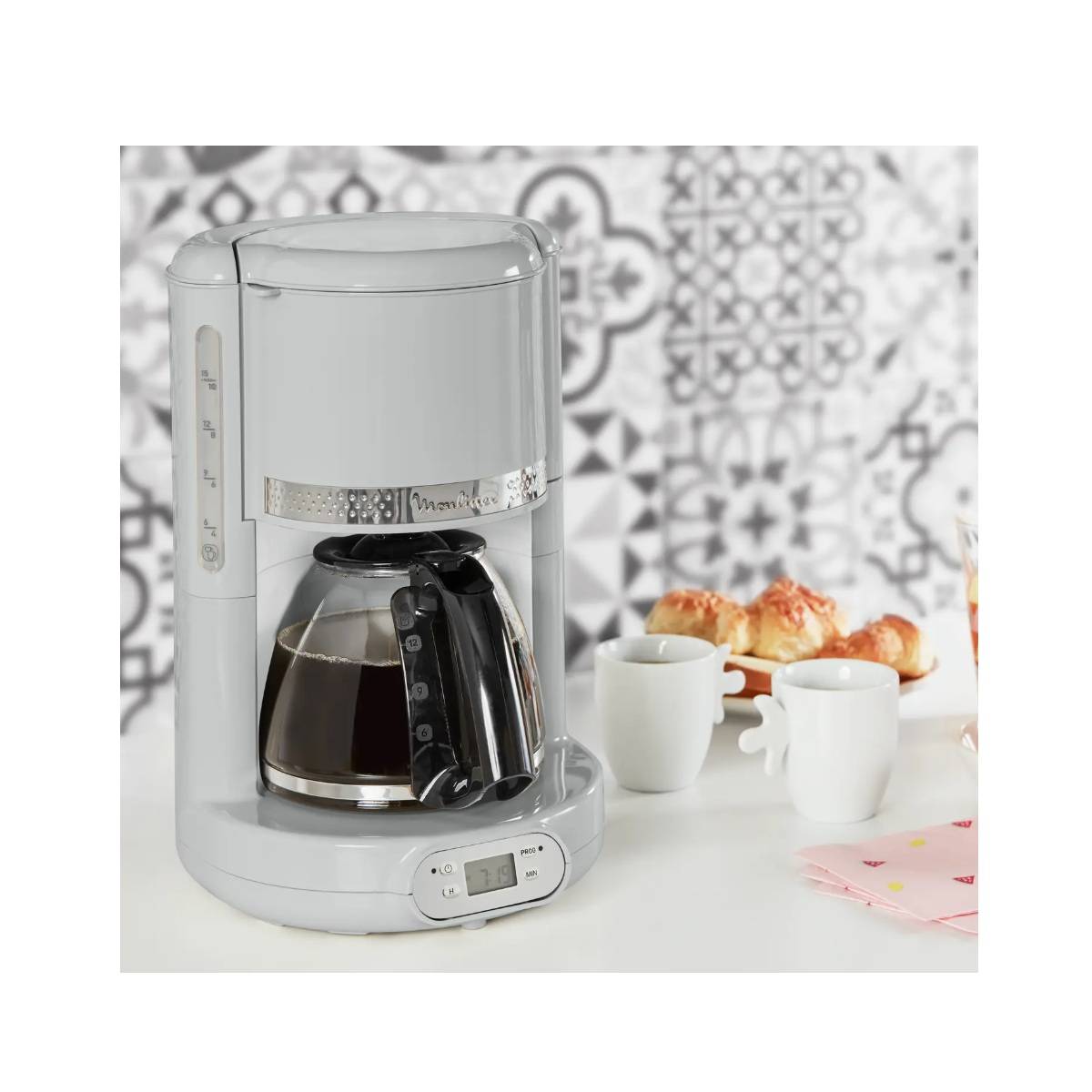 Moulinex - Cafetière filtre programmable 15 tasses 1000w gris FG380E10 Moulinex - Image 2