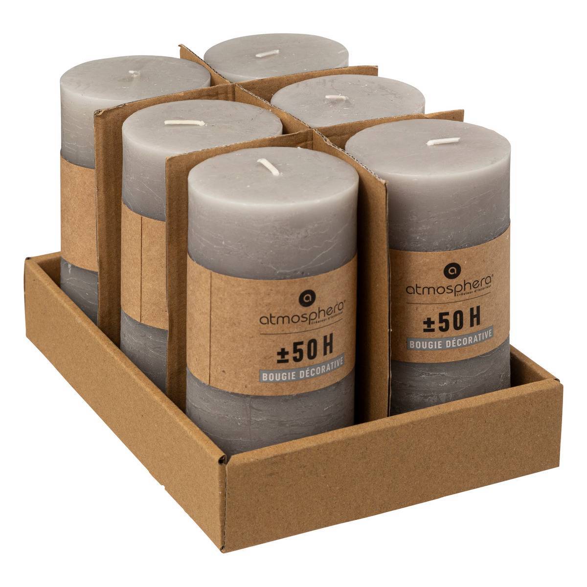 Atmosphera - Bougie rustique gris 445g - Atmosphera Créateur d'intérieur - Image 5