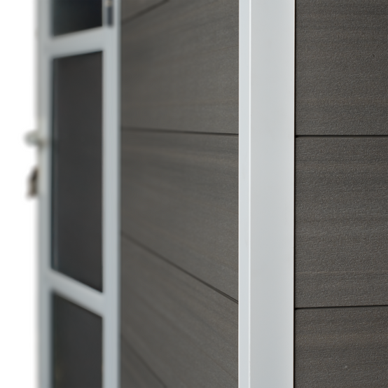 Abri de Jardin Composite ALMA - 9m2 Gris/blanc - Cabane de Jardin - Image 8