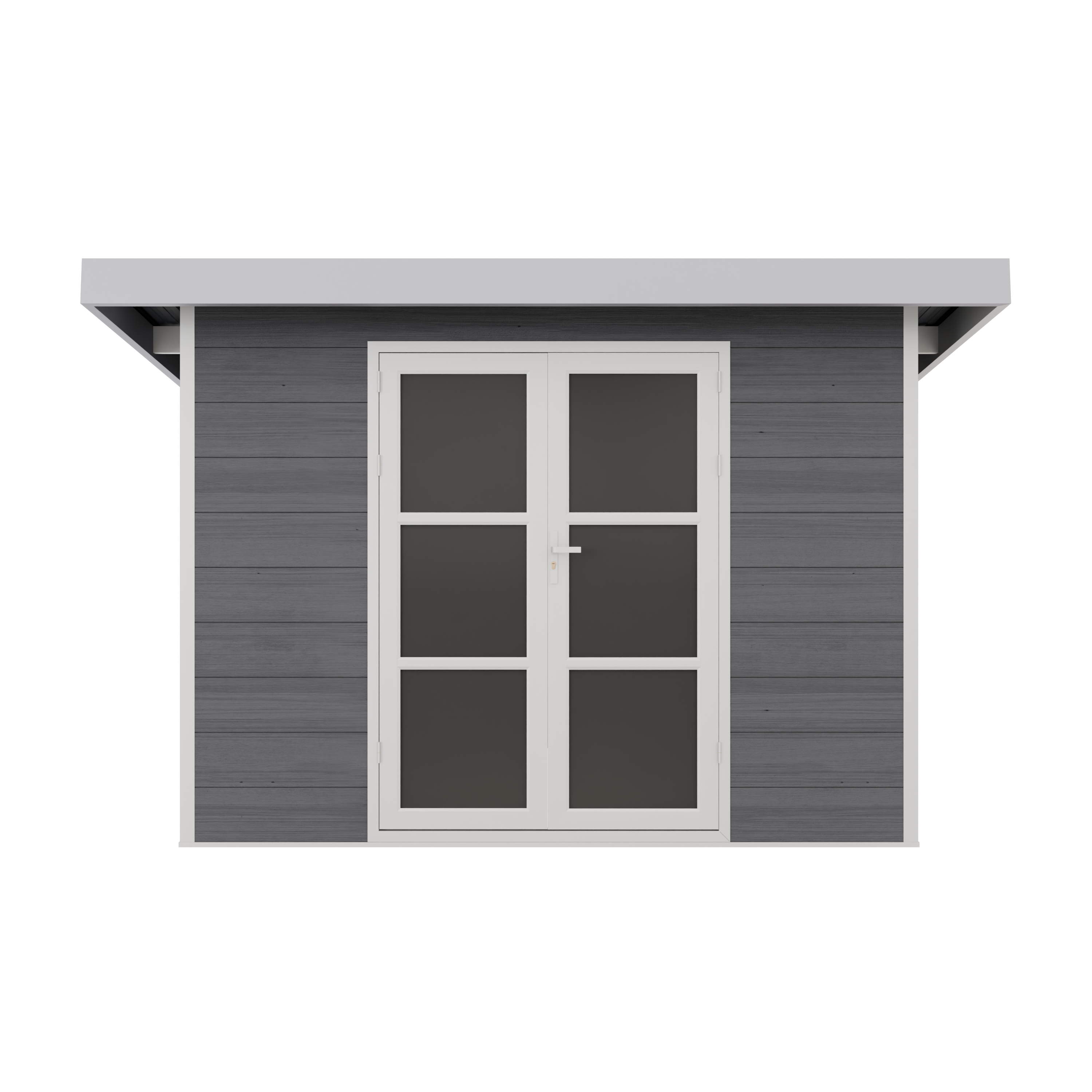Abri de Jardin Composite ALMA - 9m2 Gris/blanc - Cabane de Jardin - Image 4
