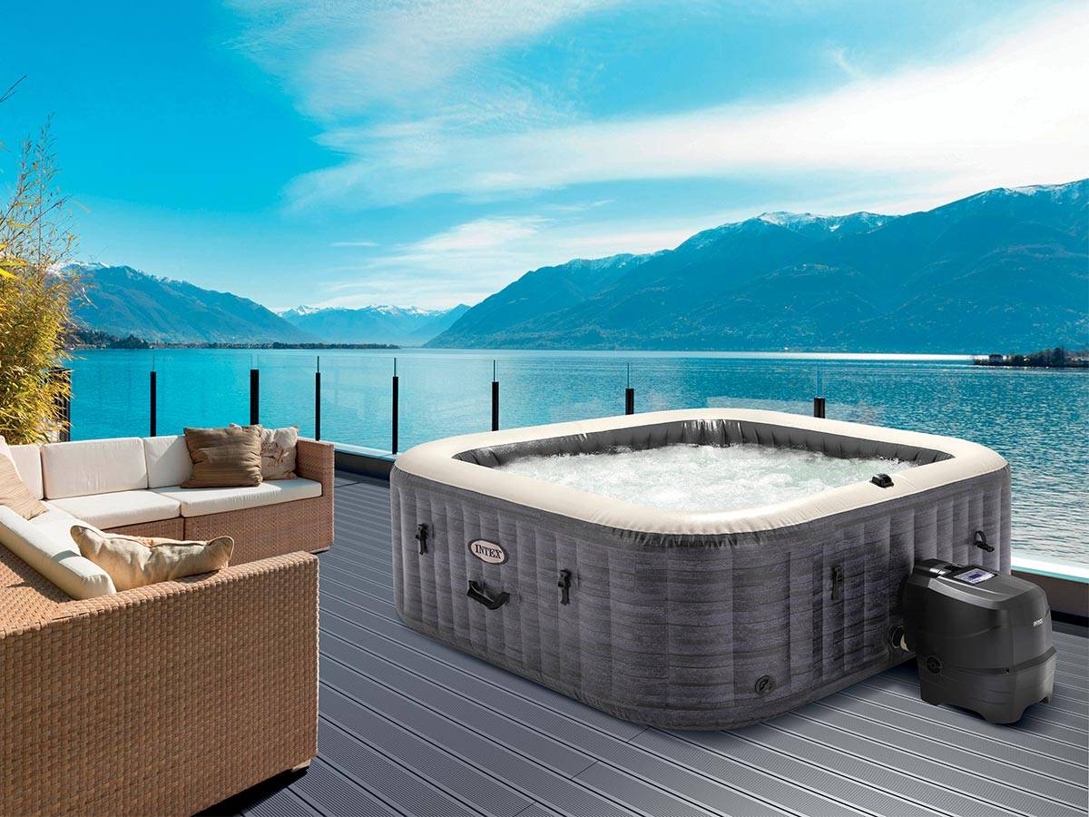 Spa gonflable PureSpa Ardoise carré Bulles 6 places - Intex - Imagen 5