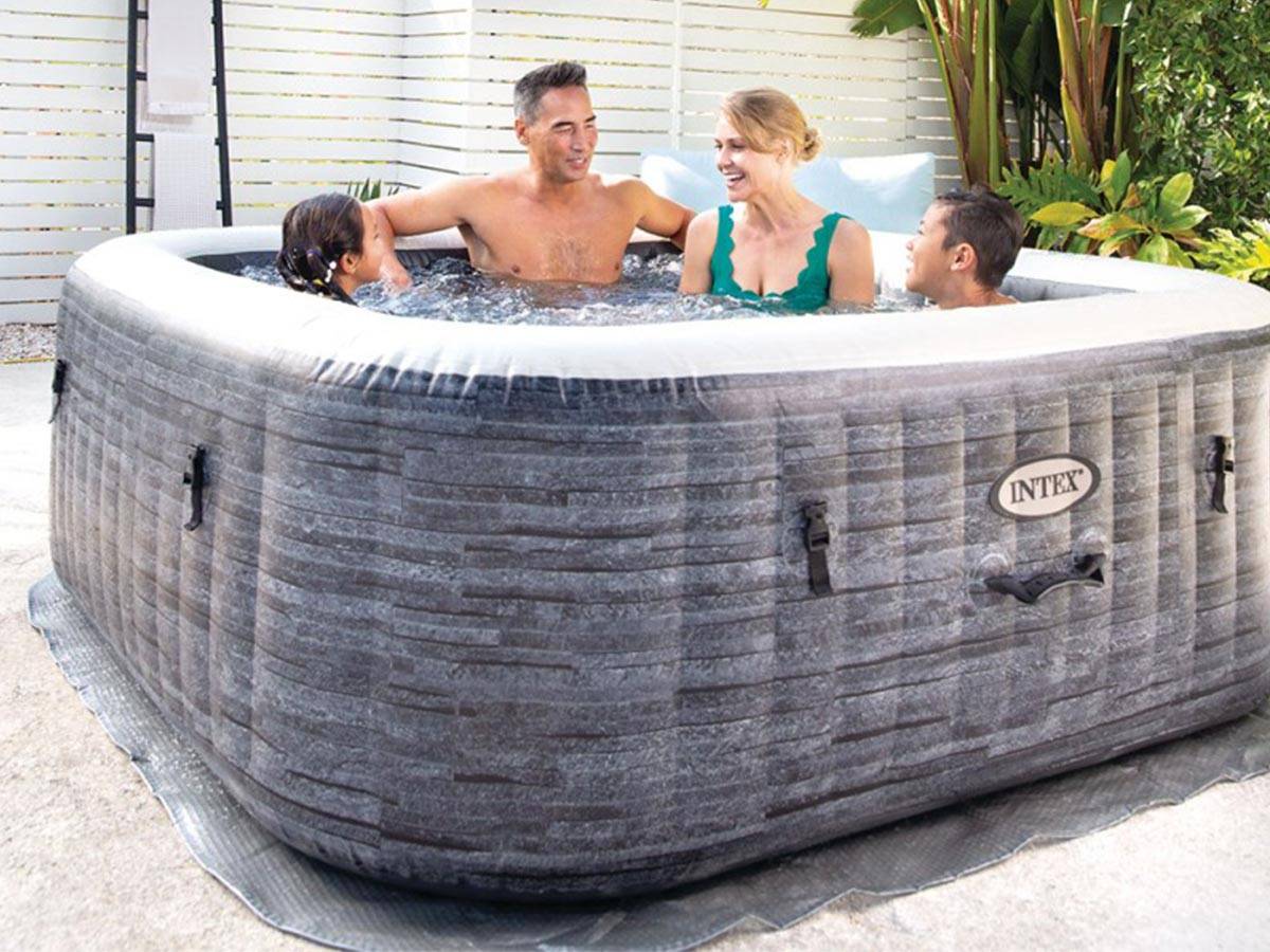 Spa gonflable PureSpa Ardoise carré Bulles 6 places - Intex - Imagen 6