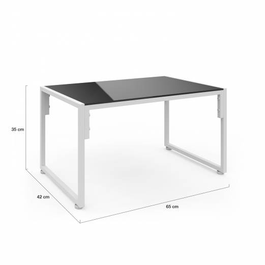 IDMARKET - Salon de jardin bas NAIROBI 8 places salon d'angle en acier blanc et coussins gris - Image 5