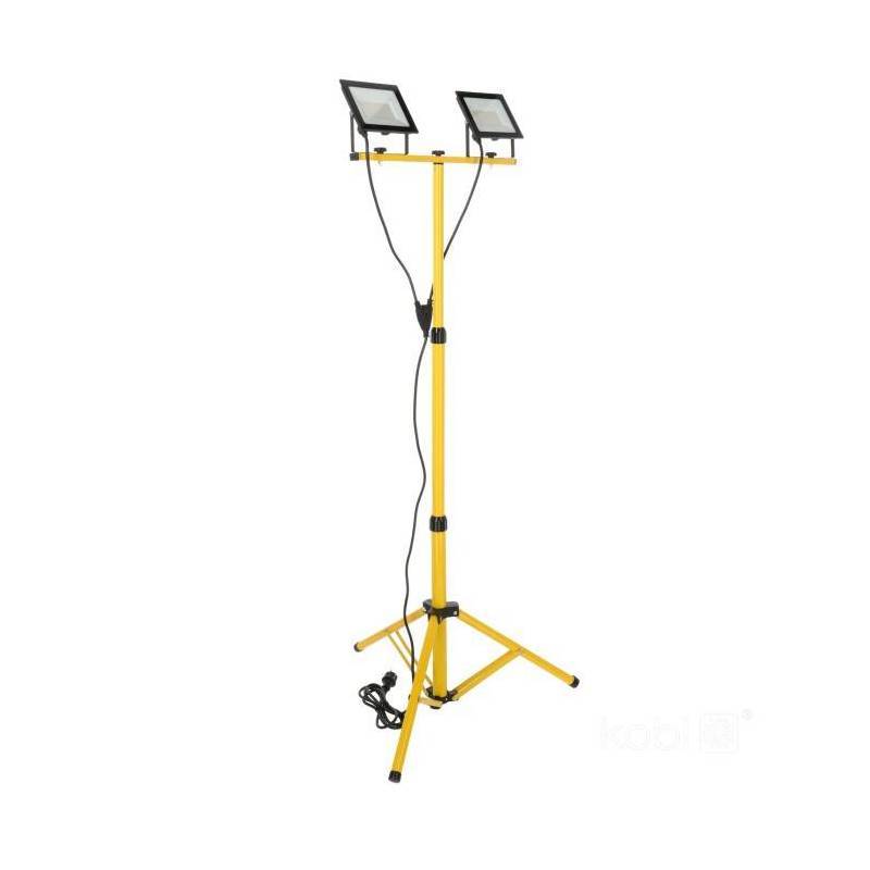 Projecteur de chantier LED TIGRA TRÉPIED 2x50W 4000K IP54 blanc naturel