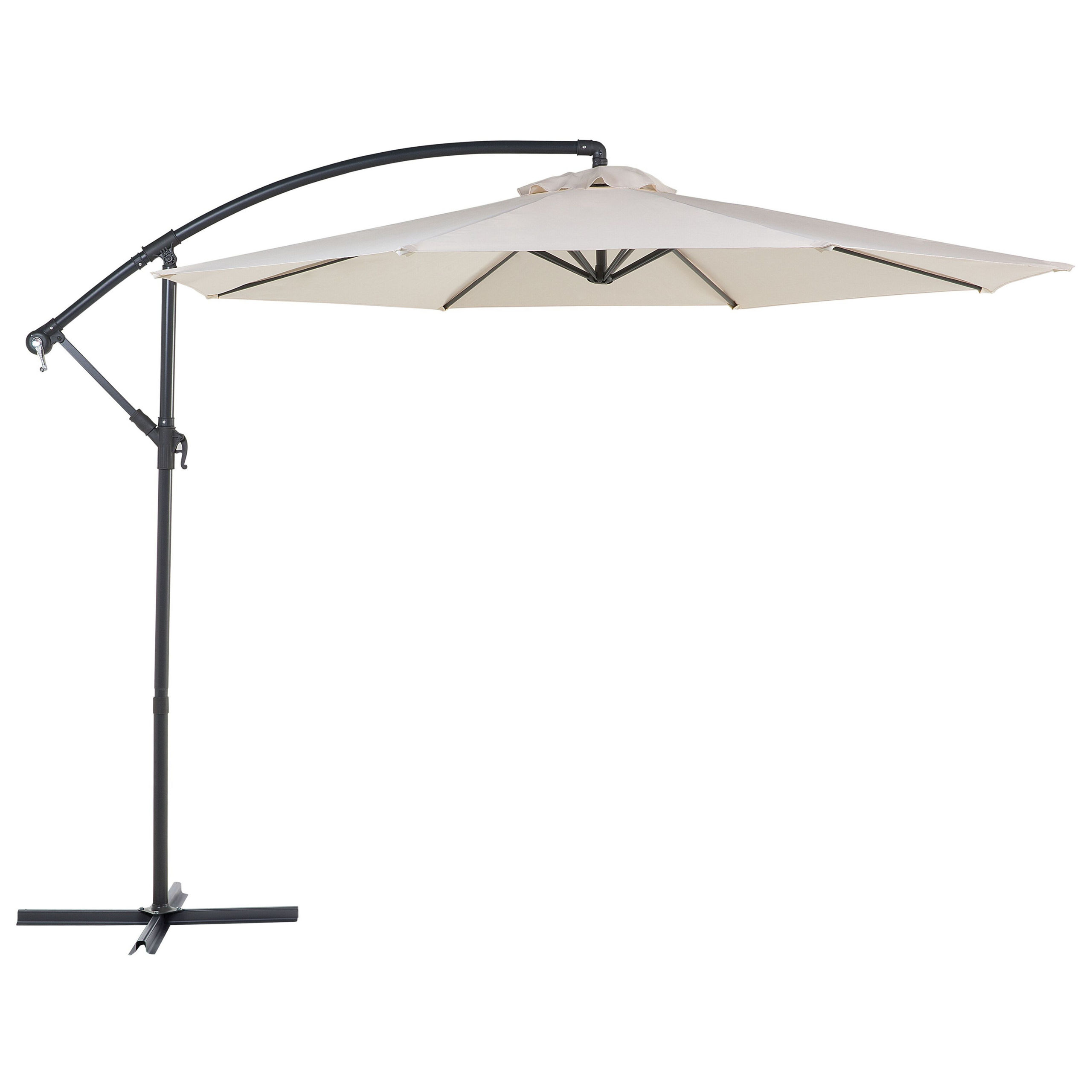 Beliani - Parasol déporté Tissu Beige clair RAVENNA - Beliani - Imagen 1