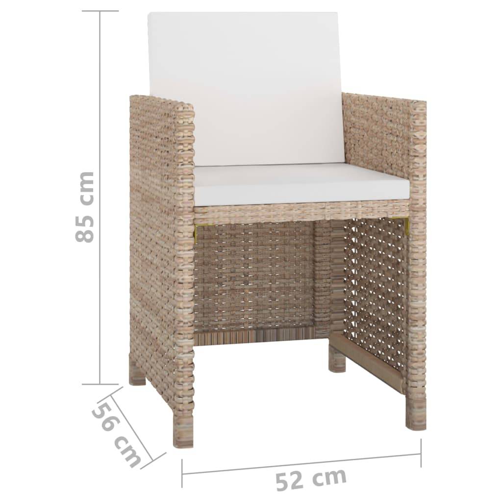Salon de jardin 4 personnes résine tressée avec coussins pour terrasse Beige – ComfortXL Outdoor Living - Image 7