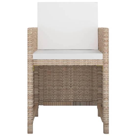 Salon de jardin 4 personnes résine tressée avec coussins pour terrasse Beige – ComfortXL Outdoor Living - Image 4