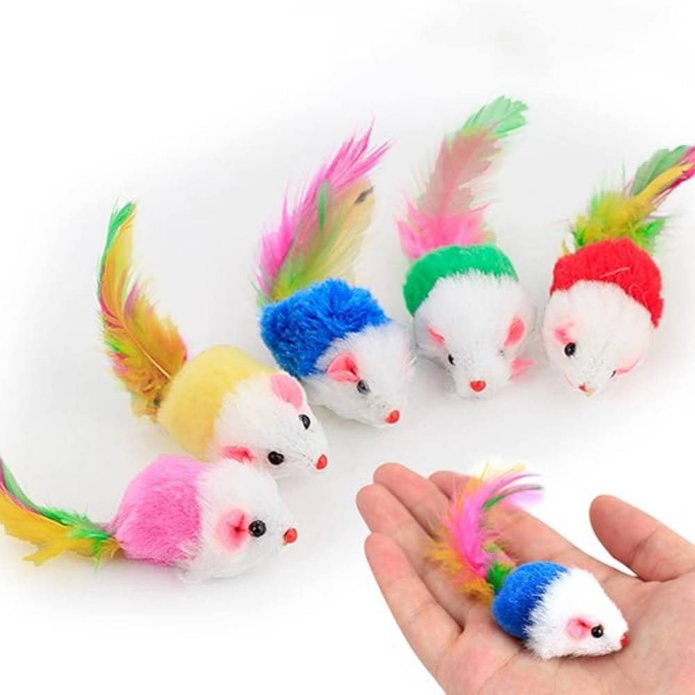 DtopbuyAge - Lot de 10 peluches pour chat (couleurs aléatoires) - Image 2