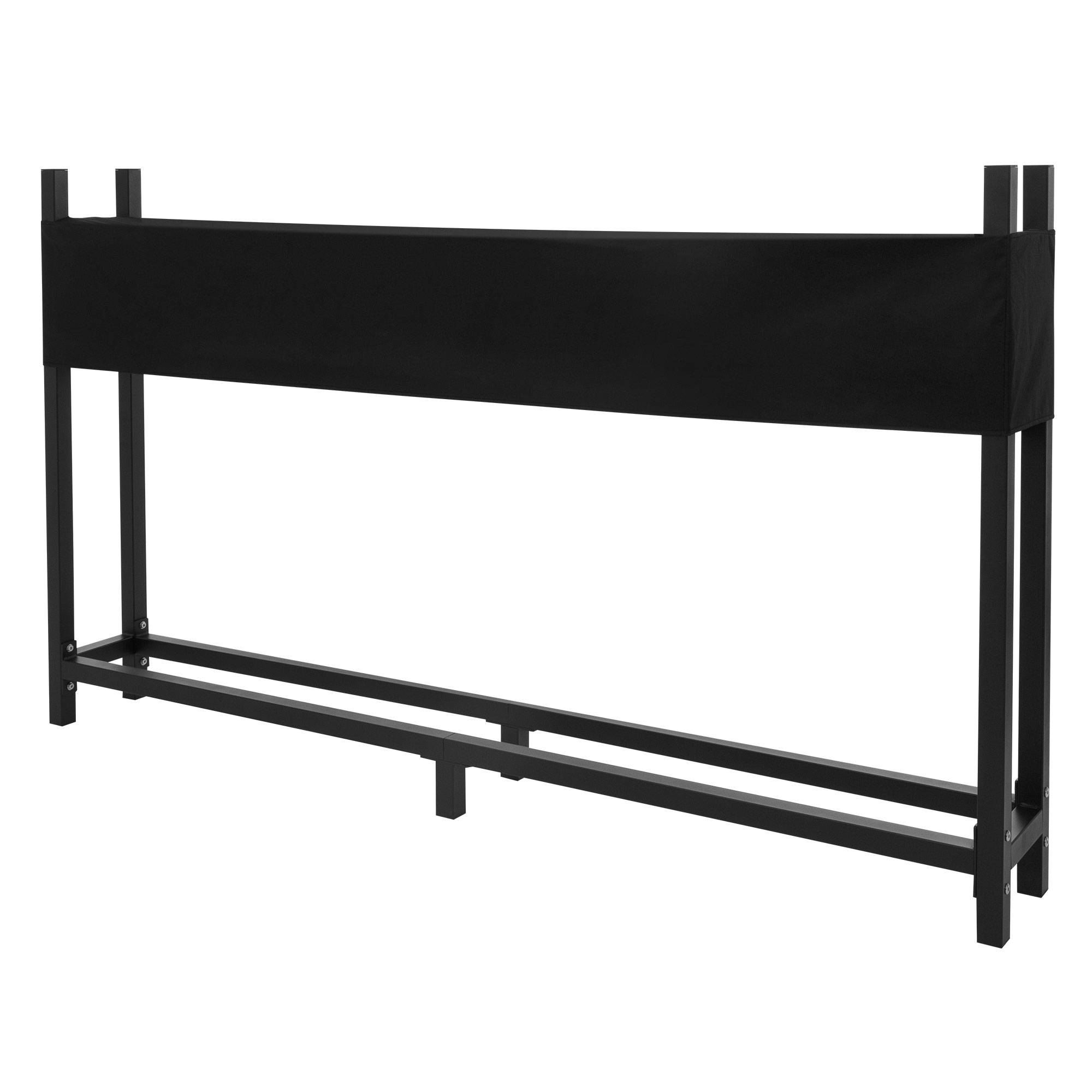 Ml-Design - Étagère pour bois de chauffage avec couvercle en acier anthracite 200x25x115 cm - Imagen 1