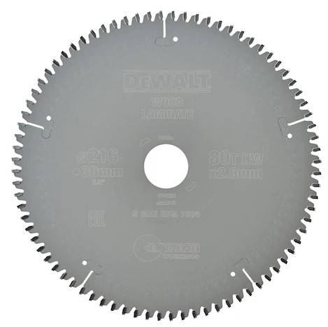 Dewalt - DT4286 Diamètre : 216 mm - 80 dents - Imagen 1
