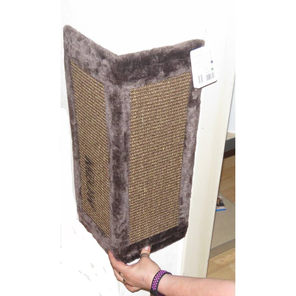 animallparadise - Griffoir d'angle  pour chat, 40 x 74,5 cm, SHIRO brun - Imagen 2