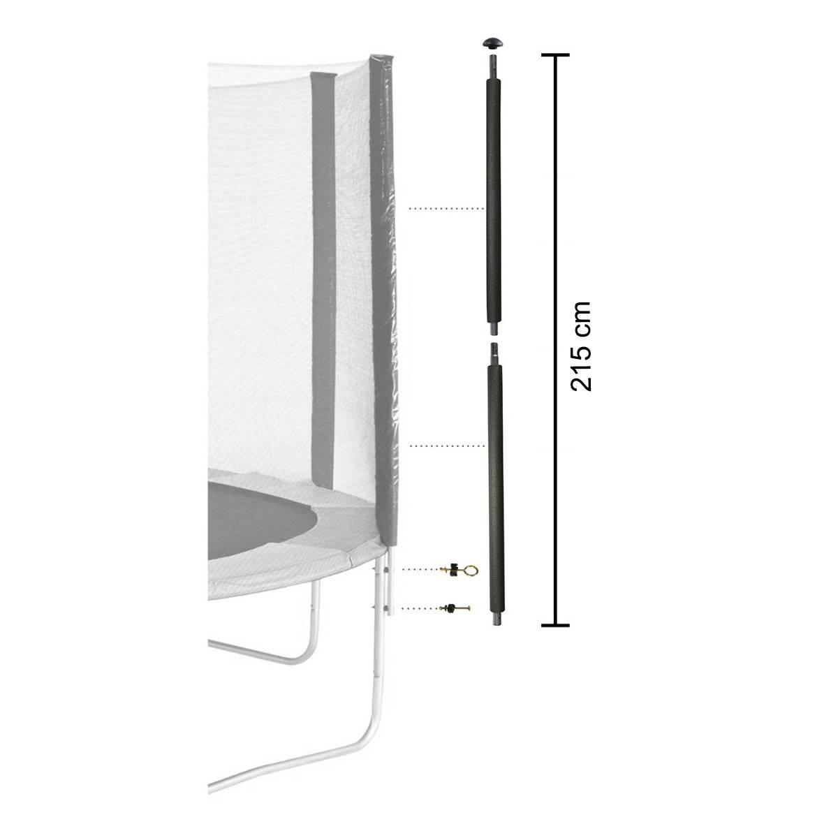 Kangui - Lot de 6 poteaux Ø25 mm trampoline toutes marques mousse, visserie, capuchon Kangui - Image 4