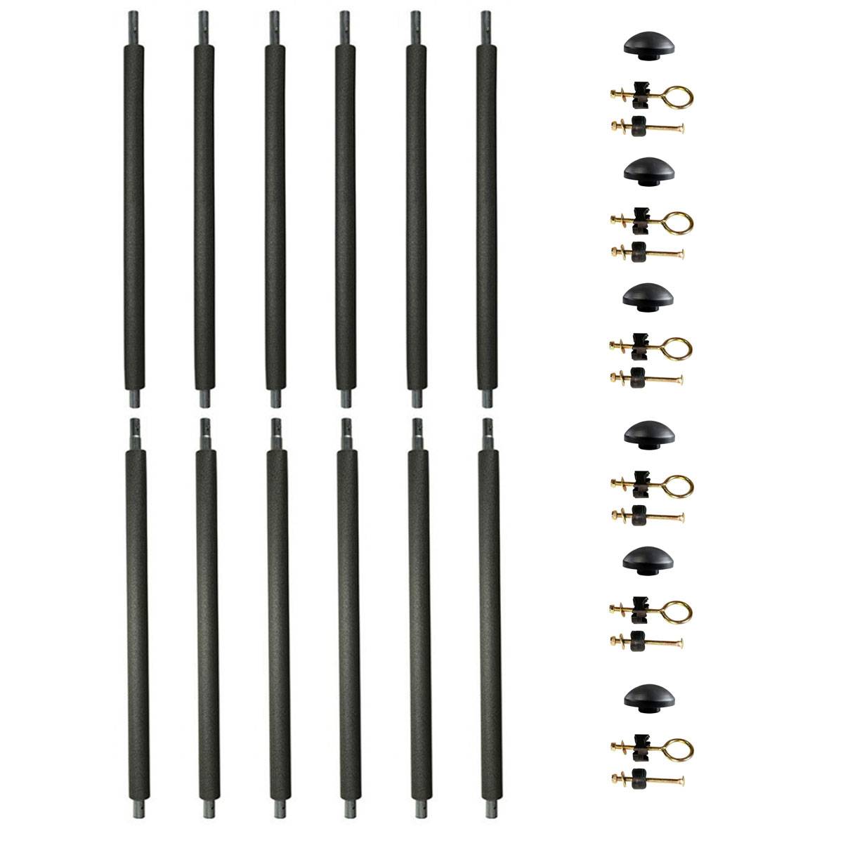 Kangui - Lot de 6 poteaux Ø25 mm trampoline toutes marques mousse, visserie, capuchon Kangui - Image 1