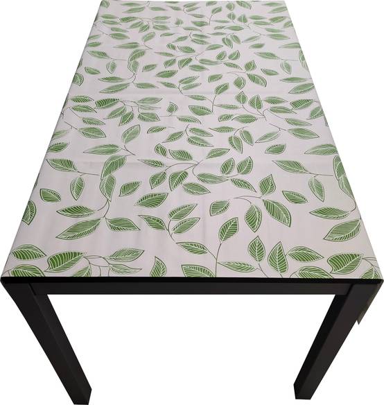 Nappe Composition PVC Base Polyester Anti-taches Feuilles Taille 140X220 CM - Image 2