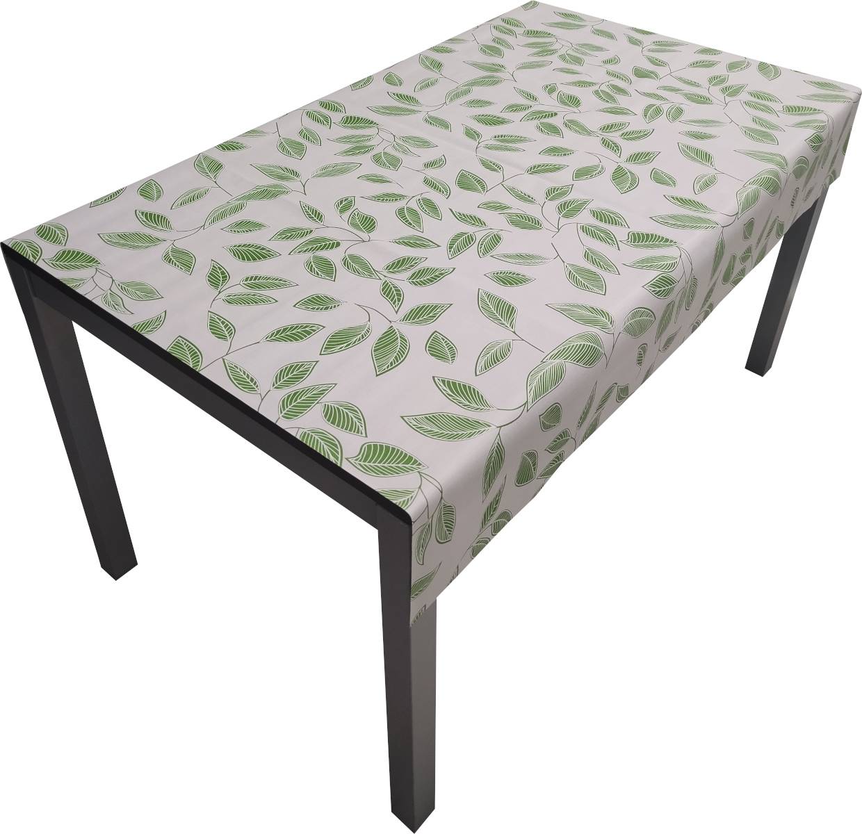 Nappe Composition PVC Base Polyester Anti-taches Feuilles Taille 140X220 CM - Image 1