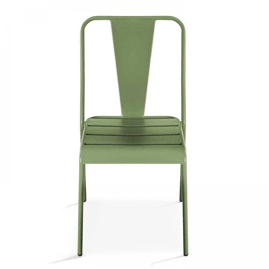Oviala - Chaise de jardin en métal vert cactus Dieppe - Oviala - Image 3