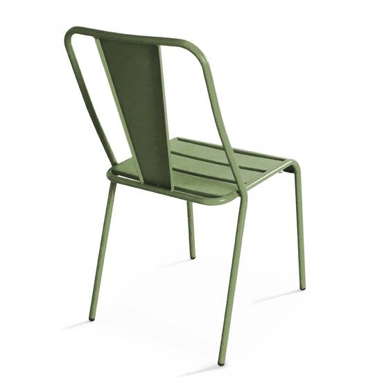 Oviala - Chaise de jardin en métal vert cactus Dieppe - Oviala - Image 1