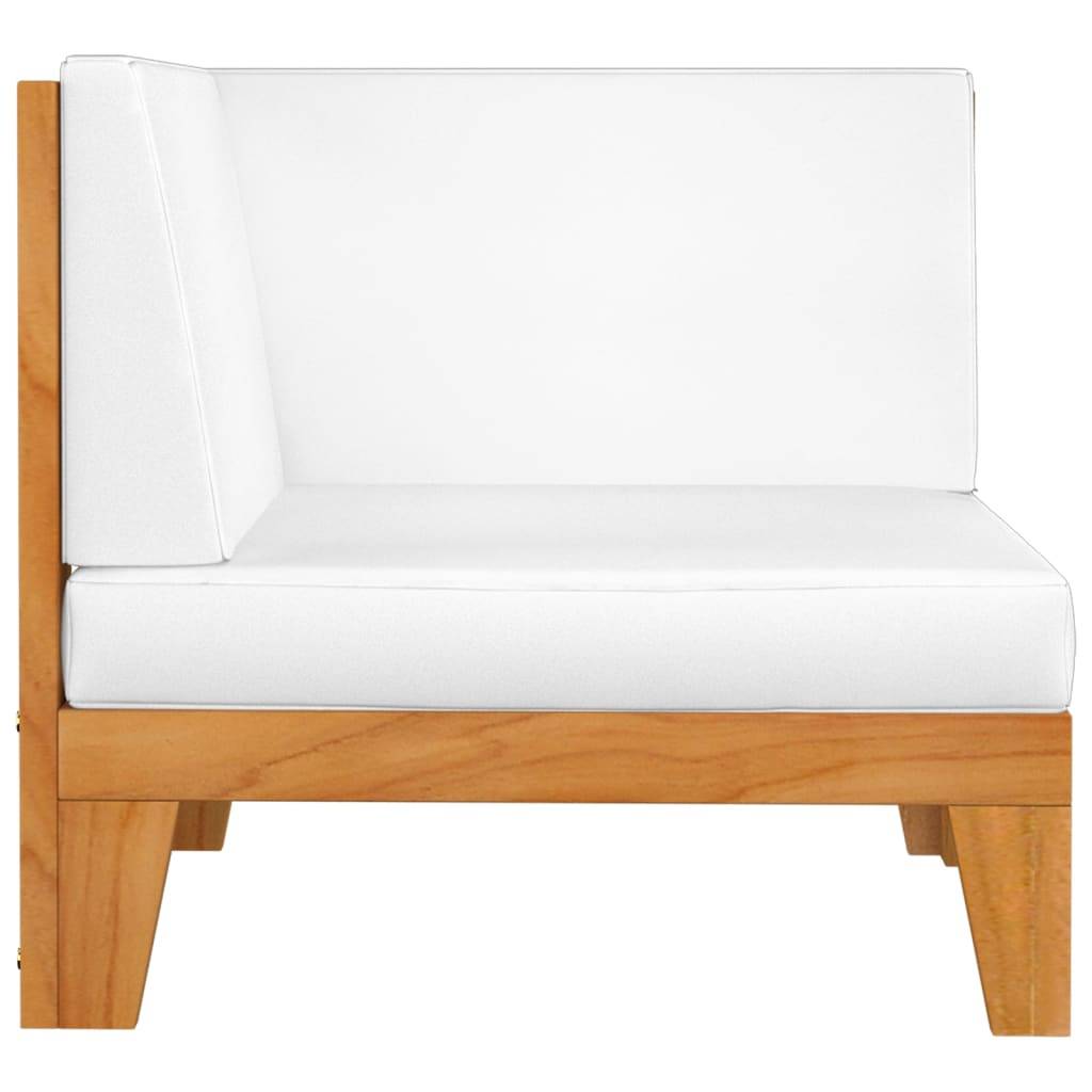 Helloshop26 - Salon de jardin meuble d'extérieur ensemble de mobilier 8 pièces avec coussins bois d'acacia solide - Imagen 3