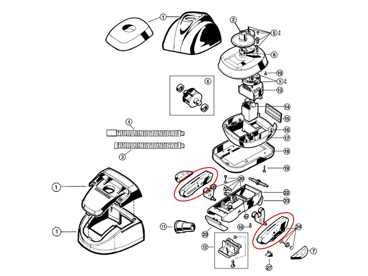 Hayward - Kit de patins pour robot nettoyeur de piscine - Blanc - AXV417WHP - Hayward - Imagen 3