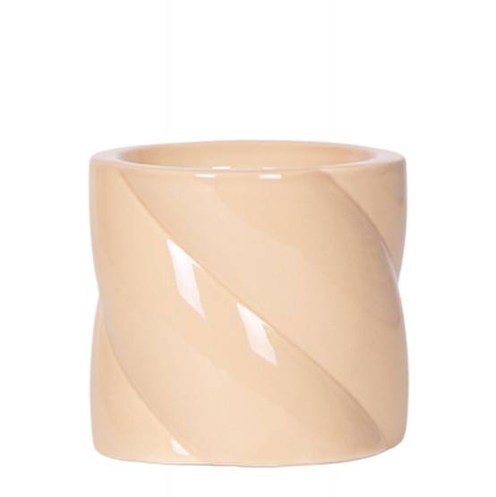 Cache-pot céramique pastel - rondeurs gourmandes - Pot de 9cm - pêche - Image 1