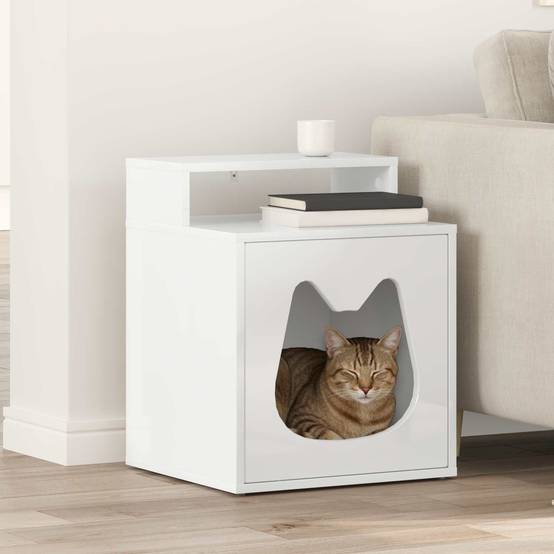 Chatiere bois blanc 42,5 x 40 x 53,5 cm - Prolenta premium p339.8 - Image 2