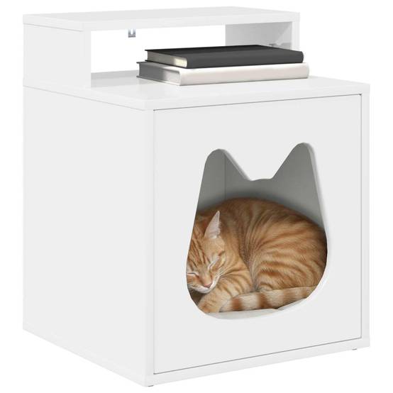 Chatiere bois blanc 42,5 x 40 x 53,5 cm - Prolenta premium p339.8 - Image 3