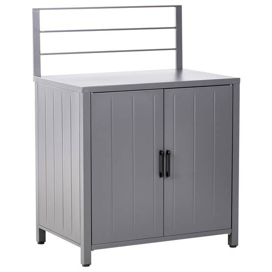 Beliani - Cuisine de jardin Aluminium Gris VIGGIANO - 90x60x125- Beliani - Image 8