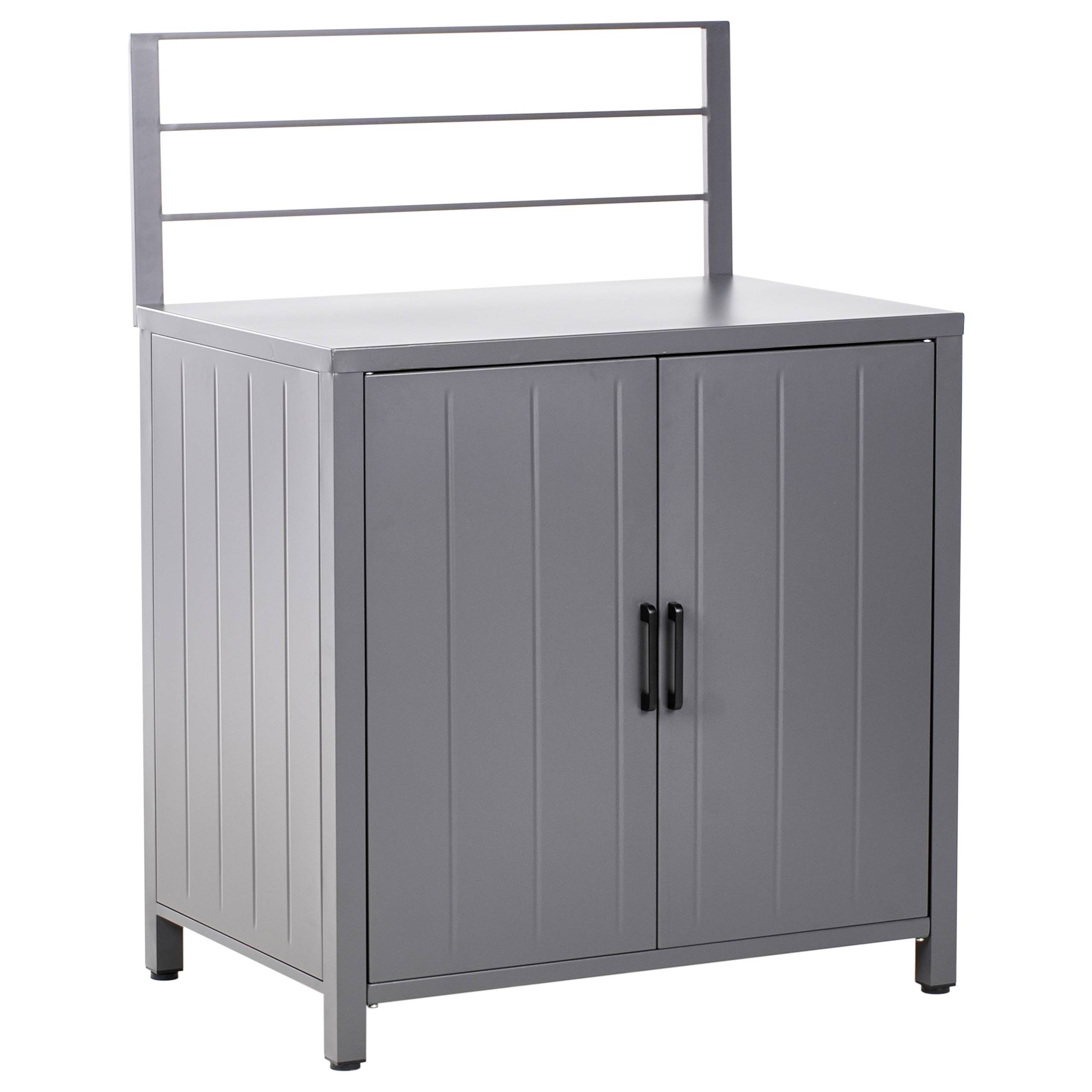 Beliani - Cuisine de jardin Aluminium Gris VIGGIANO - 90x60x125- Beliani - Image 8