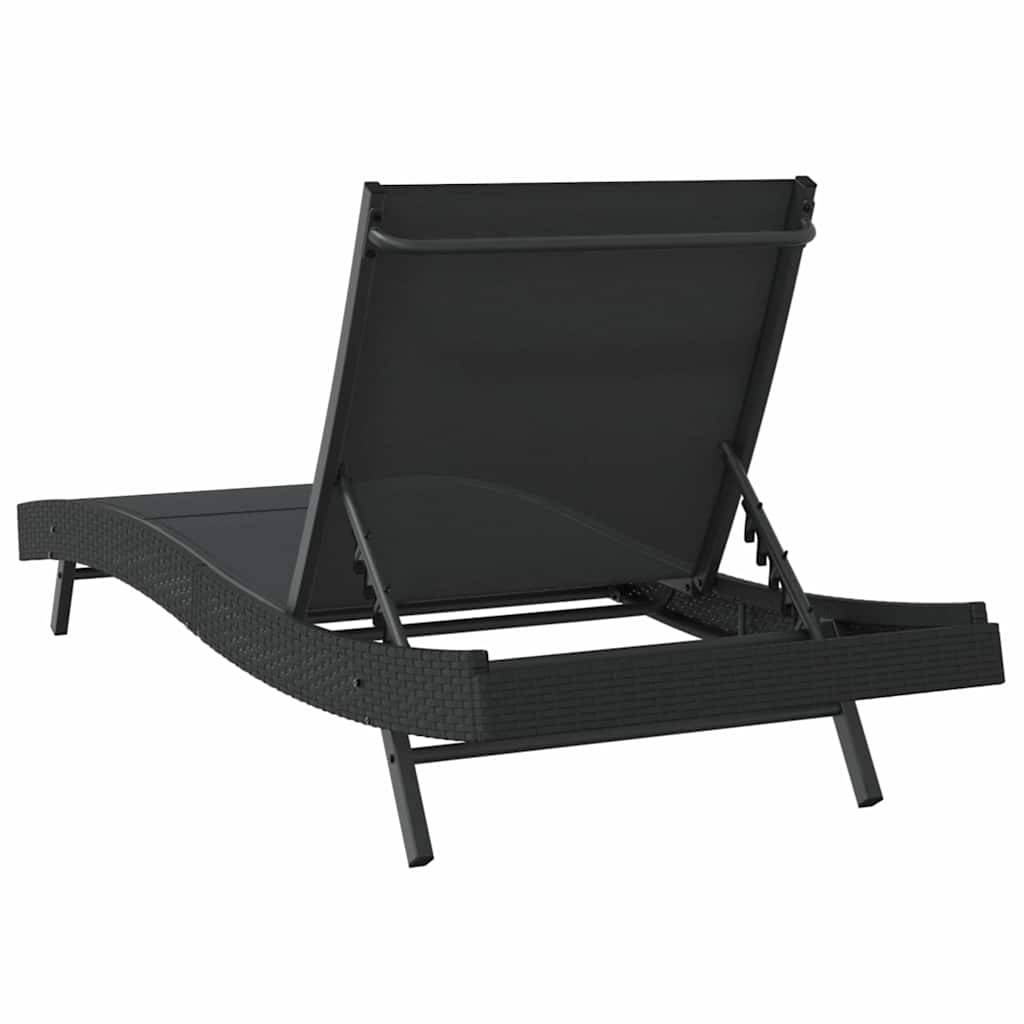 Vidaxl - Transat Noir 197 x 70 x 82 cm polyrotin vidaXL 42009977 - Image 8