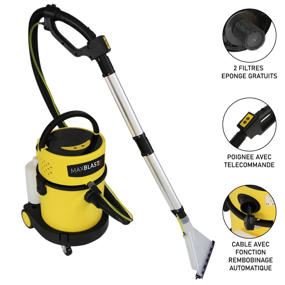Maxblast - Aspirateur shampouineuse MAXBLAST Fonction Sèche & Humide 20 L - Imagen 2