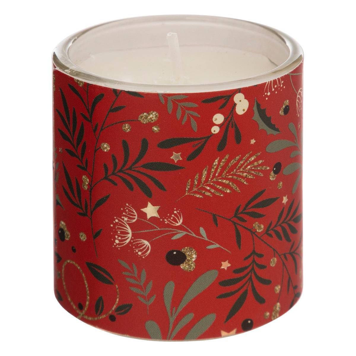 Fééric Lights & Christmas - Lot de 3 bougies parfumées 45 gr avec pot verre imprimé rouge - Feeric Lights & Christmas - Imagen 4