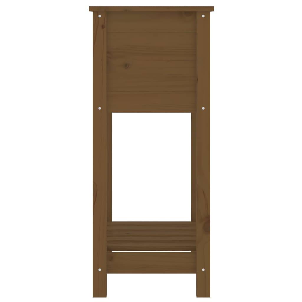 Maison Chic - Jardinière, Bac à fleurs, Pot de fleurs avec étagère Marron miel 54x34,5x81 cm Bois de pin - Imagen 6