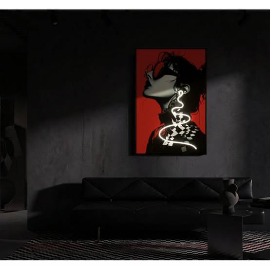 Paris Prix - Tableau Imprimé à LED "Psyco II" 60x90cm Multicolore - Image 8