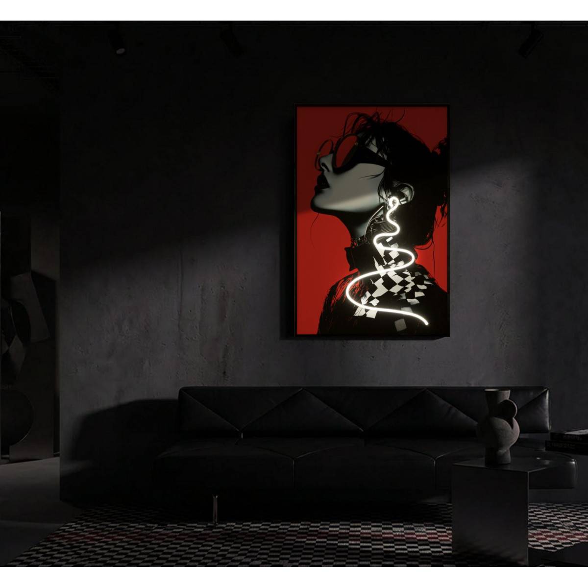 Paris Prix - Tableau Imprimé à LED "Psyco II" 60x90cm Multicolore - Image 8