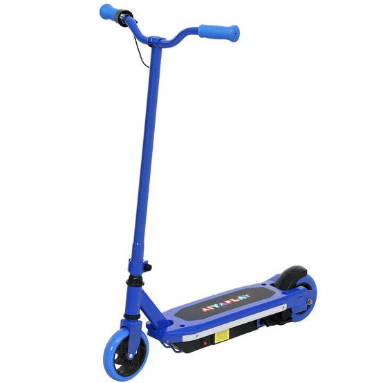 Sans Marque - Trottinette électrique enfants lumières LED accélérateur pouce roues increvables 10 km/h bleue - Image 2