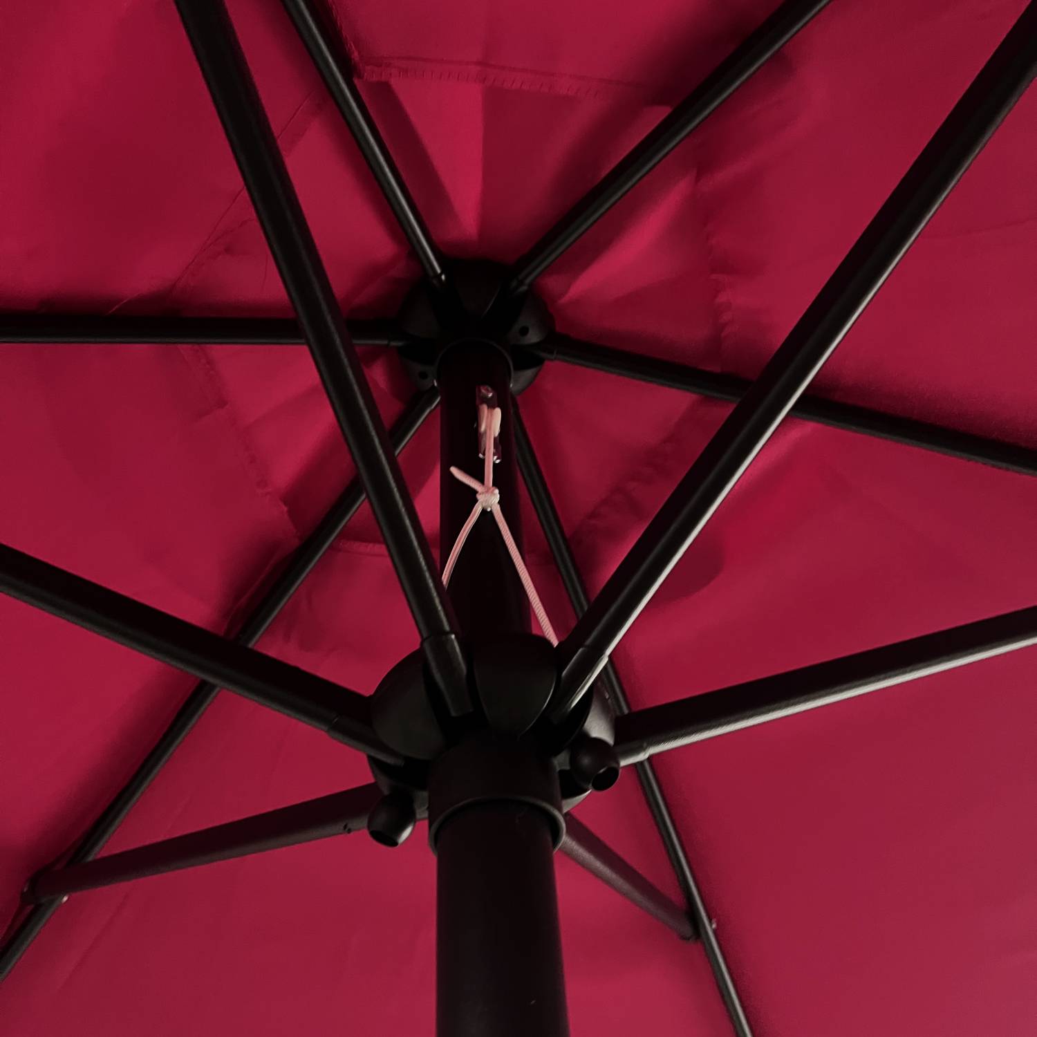 Happy Garden - Parasol droit HAPUNA rond 2,70m de diamètre fuchsia - HAPPY GARDEN - Imagen 5