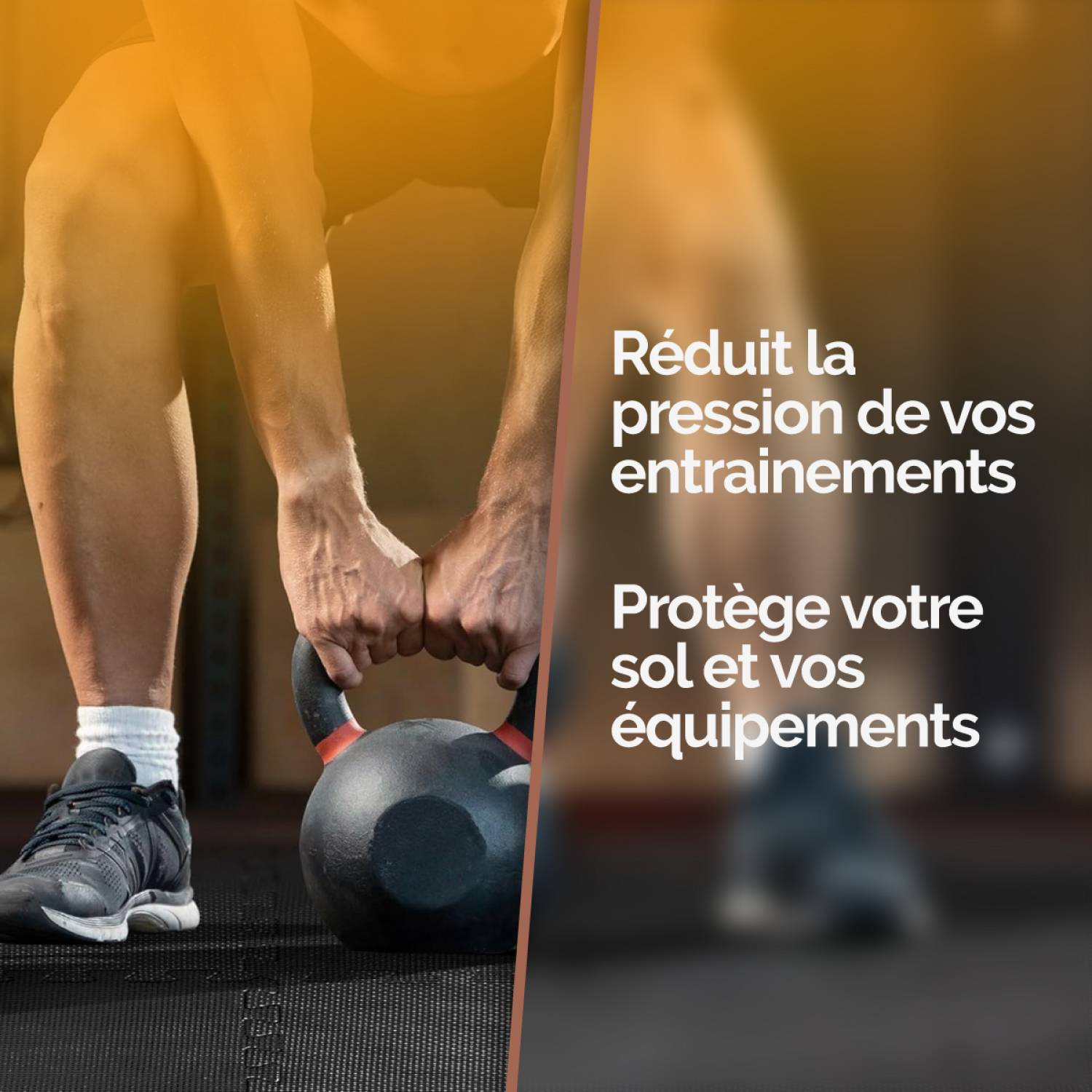 Tapis de sol puzzle pour fitness ou jeu enfant, antidérapant - 18 pièces - Noir - Vivezen - Imagen 4