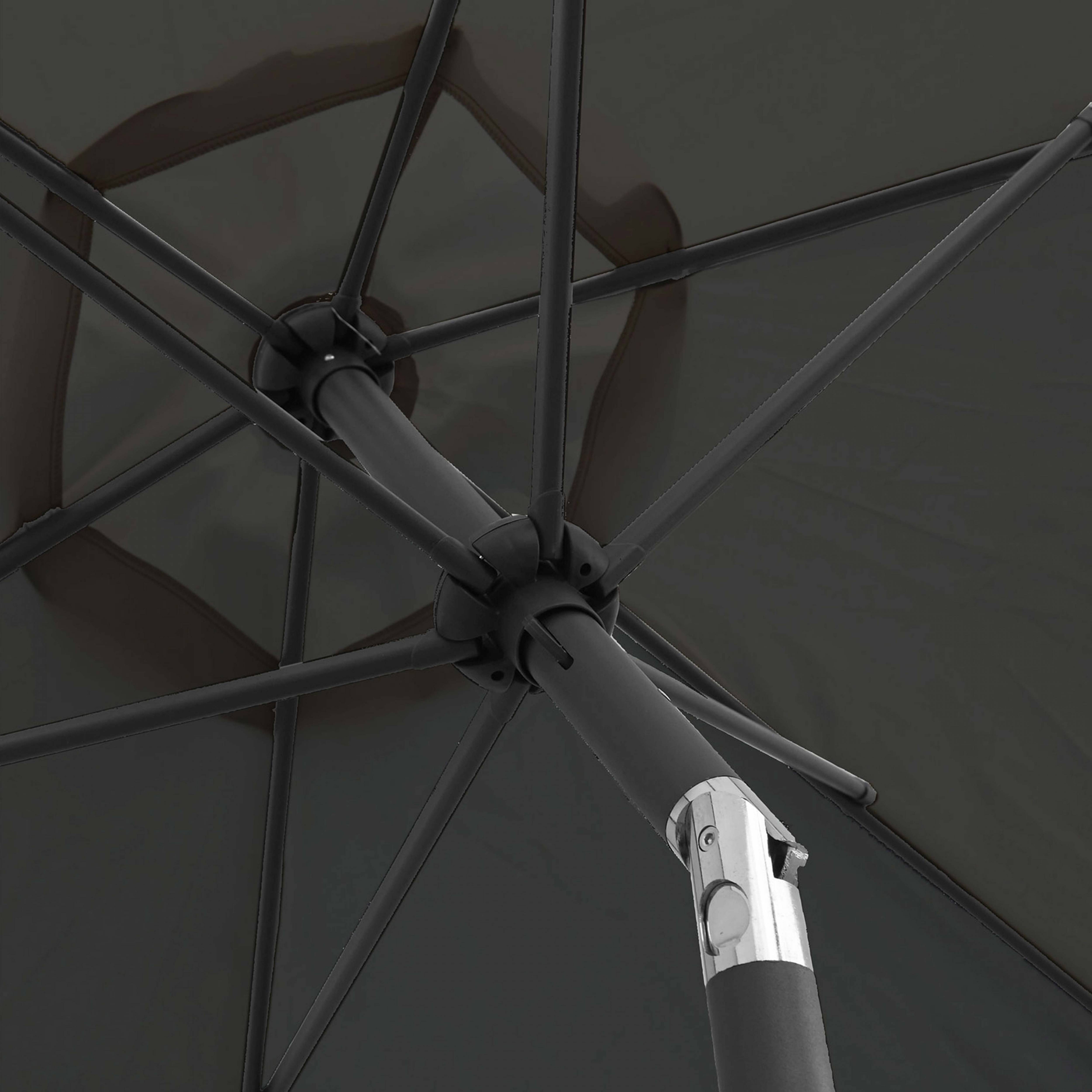 Oviala - Parasol droit inclinable 3m et 4 dalles à lester remplissables gris Matera - Oviala - Imagen 4