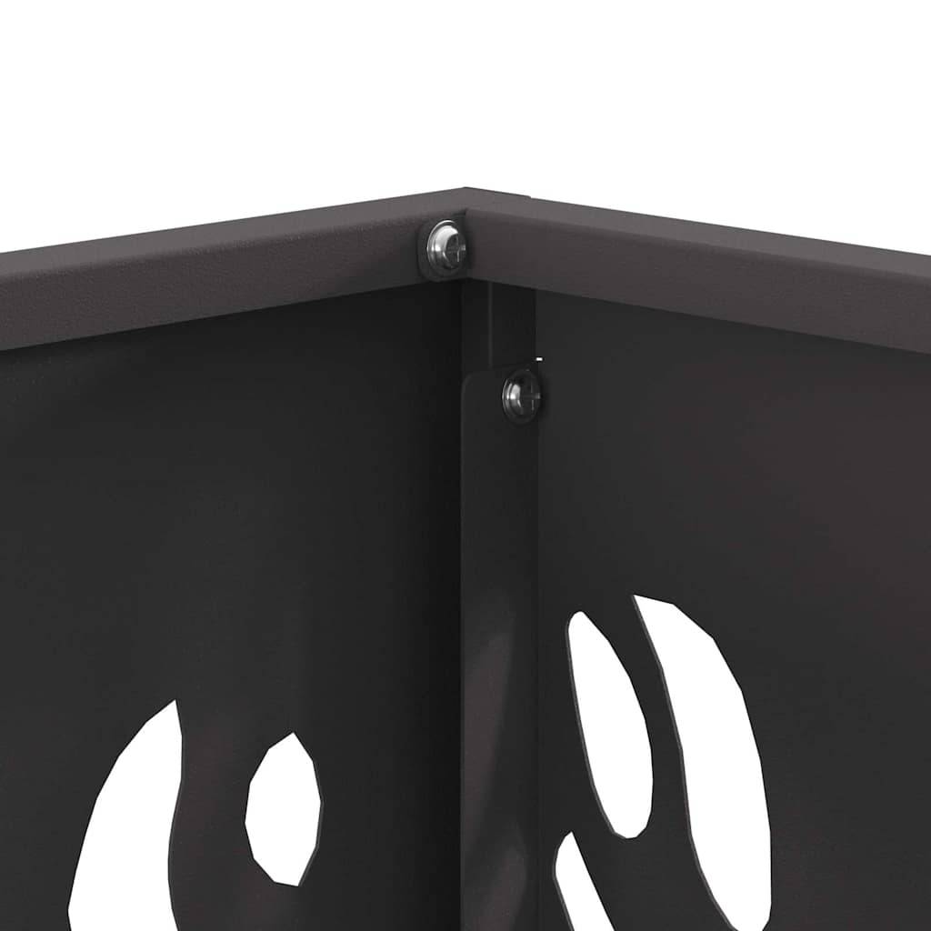 ComfortXL - Brasero Cube Design en Acier Foyer Extérieur Moderne pour Balcon Jardin Noir 40 cm – ComfortXL Outdoor Living - Image 7
