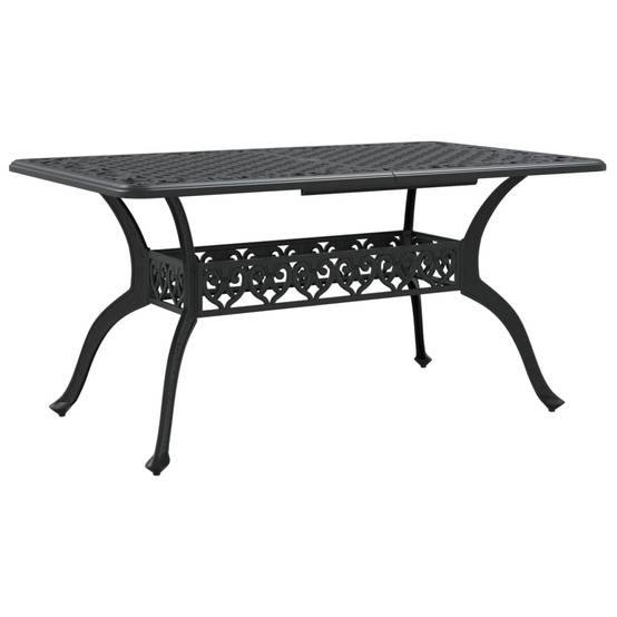 Table de jardin aluminium coulé noir 150 x 90 x 72 cm - PANGIVO - Image 7