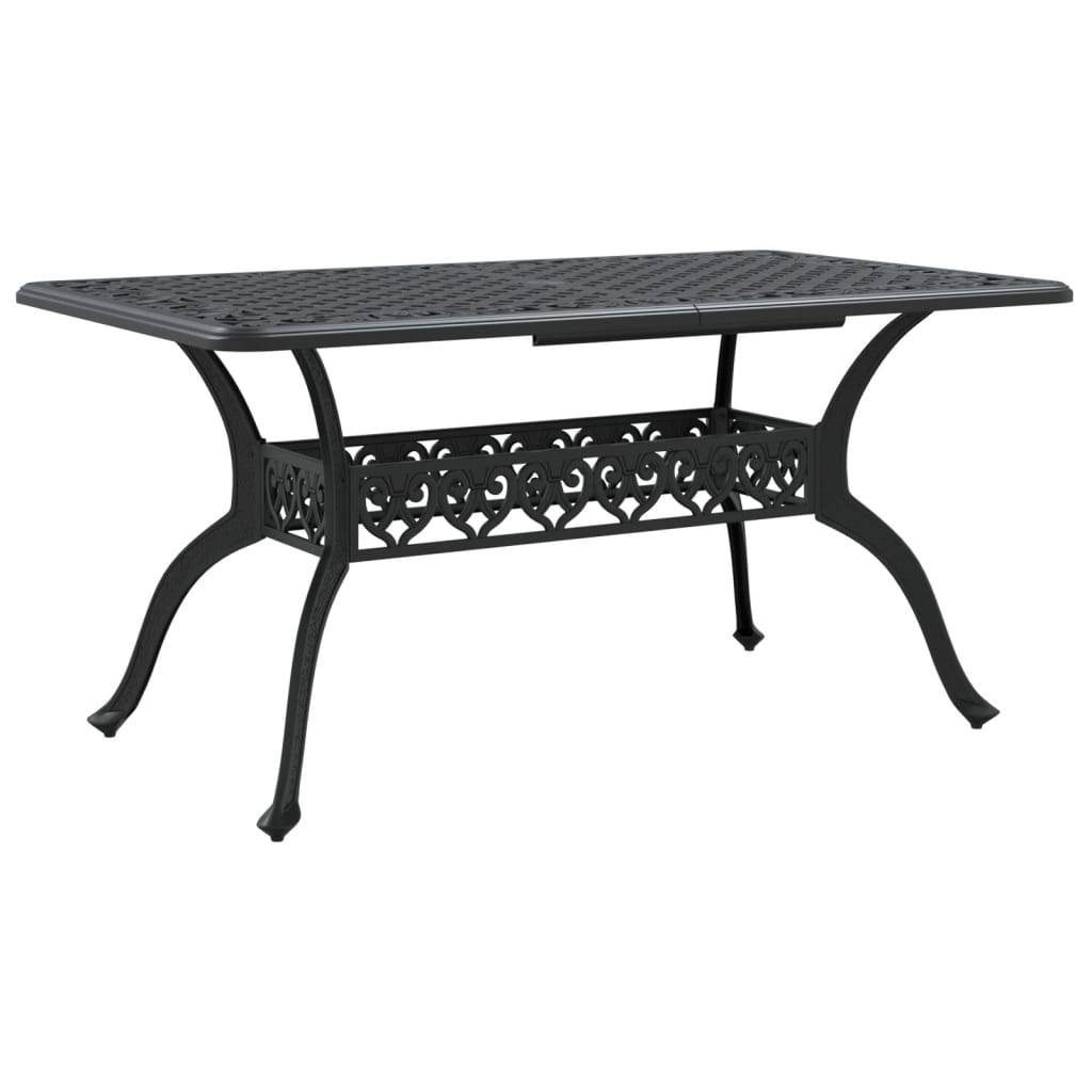 Table de jardin aluminium coulé noir 150 x 90 x 72 cm - PANGIVO - Image 7